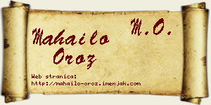 Mahailo Oroz vizit kartica